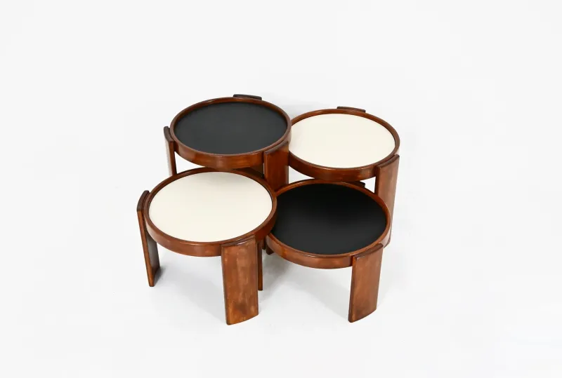 Pamono Model 780 Nesting Tables by Gianfranco Frattini for Cassina, 1960s, Set of 4> Coffee & Side Tables