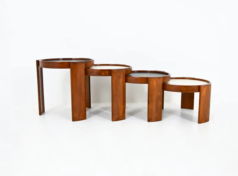 Pamono Model 780 Nesting Tables by Gianfranco Frattini for Cassina, 1960s, Set of 4> Coffee & Side Tables