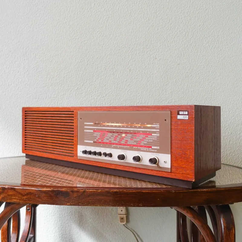 Pamono Model 135 Radio in Teak from Wega, 1960s> Electronics