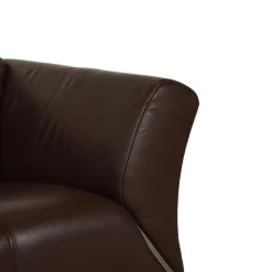 Pamono Model 322 3-Seater Sofa, Armchair and Ottoman in Brown Leather from Rolf Benz, Set of 3
