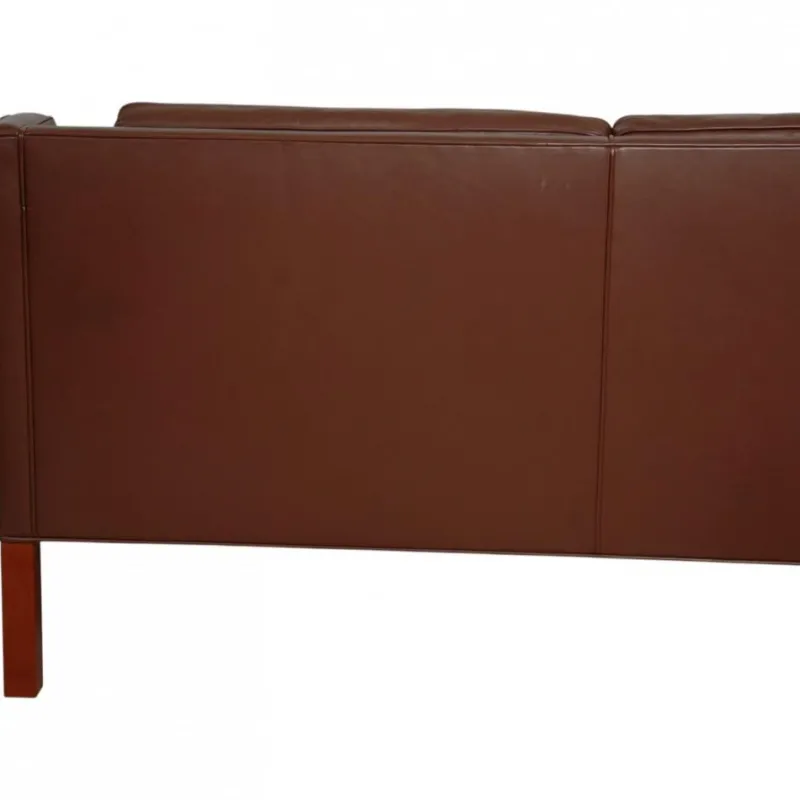 Pamono Model 2212 2-Seater Sofa in Brown Leather by Børge Mogensen, 1990s> Couches & Sofas