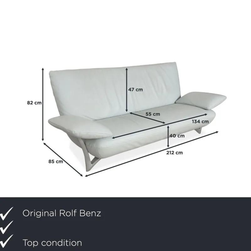 Pamono Model 1900 3-Seater Sofa in Leather from Rolf Benz> Couches & Sofas