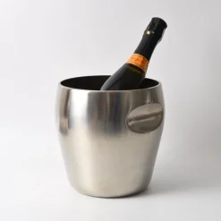 Pamono Model 872 Stainless Steel Wine Cooler from Alessi, 1970s> Ice Buckets & Wine Coolers