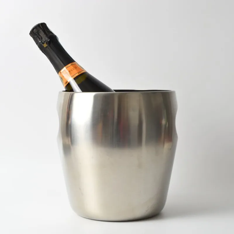 Pamono Model 872 Stainless Steel Wine Cooler from Alessi, 1970s> Ice Buckets & Wine Coolers