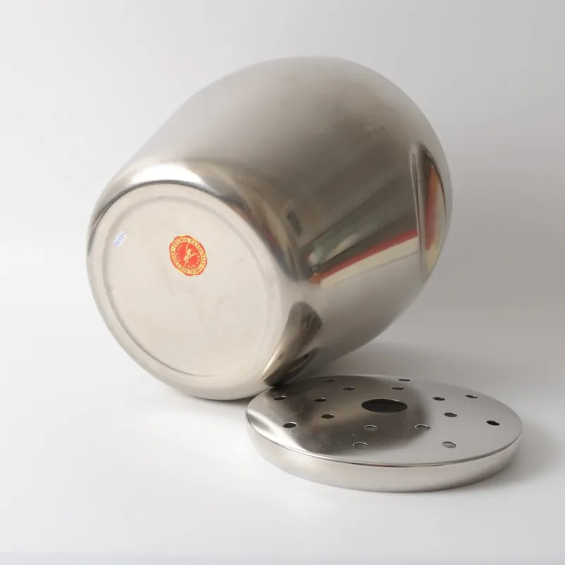 Pamono Model 872 Stainless Steel Wine Cooler from Alessi, 1970s> Ice Buckets & Wine Coolers