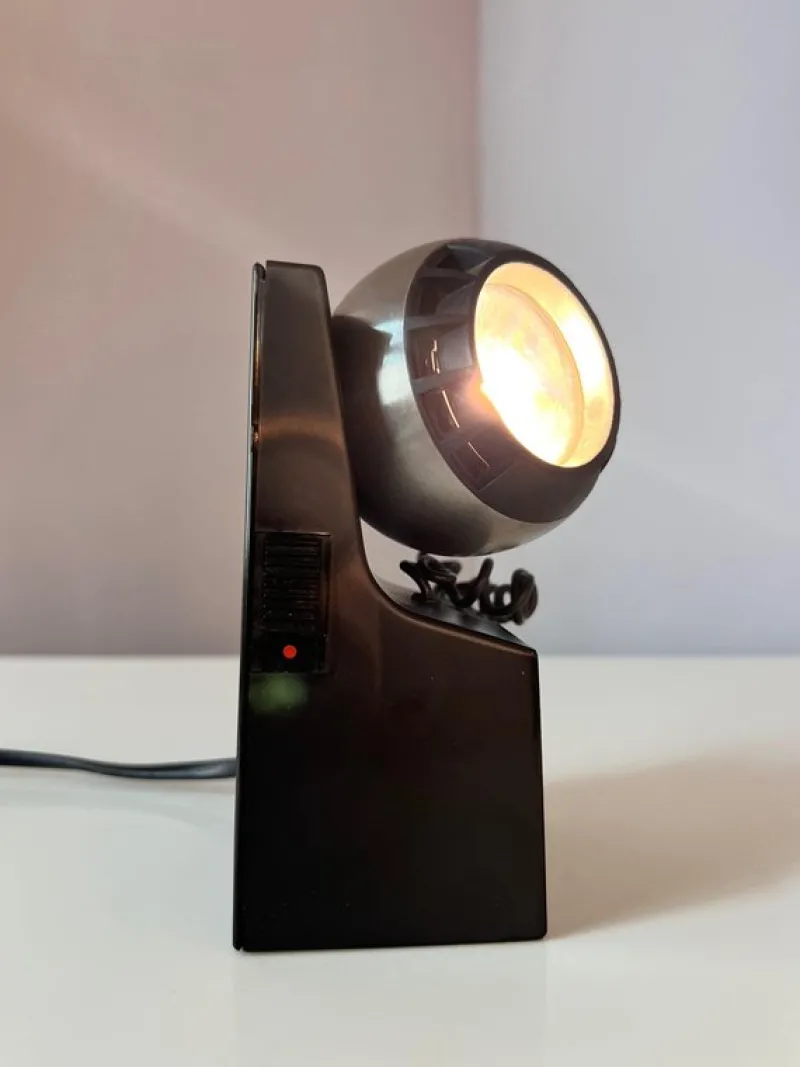 Pamono Model 41701 Table Lamp in Black and Silver with Ball Head from Osram> Table Lamps