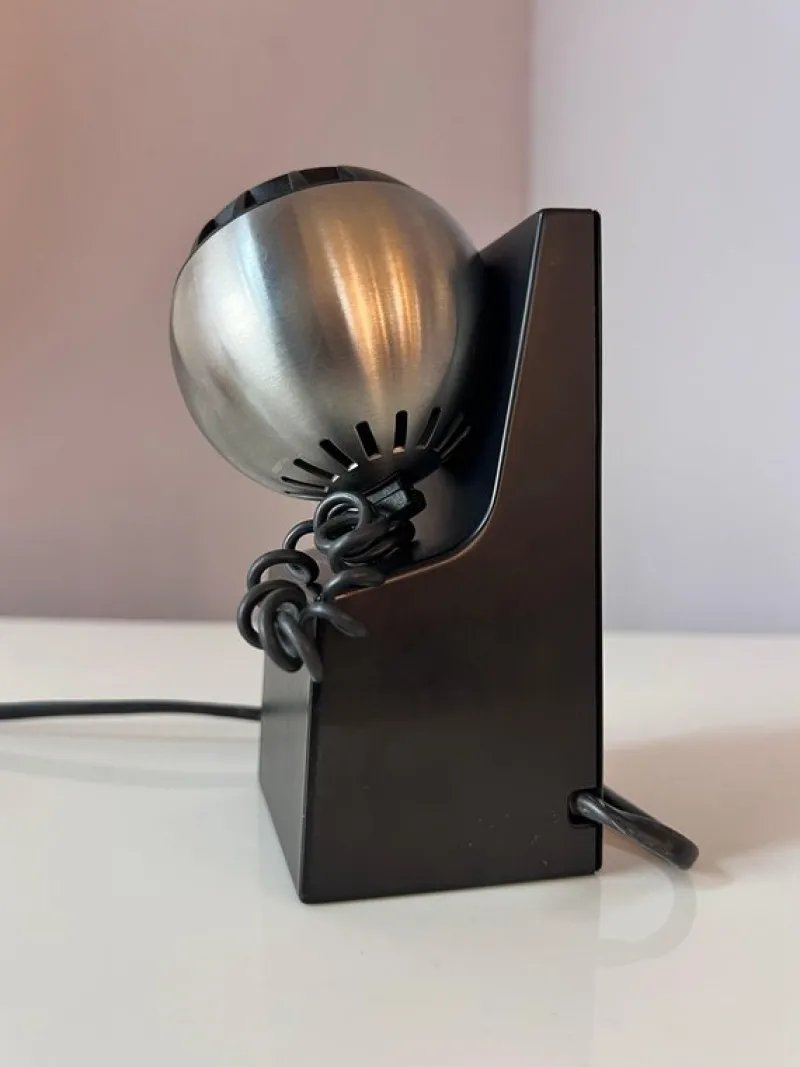 Pamono Model 41701 Table Lamp in Black and Silver with Ball Head from Osram> Table Lamps
