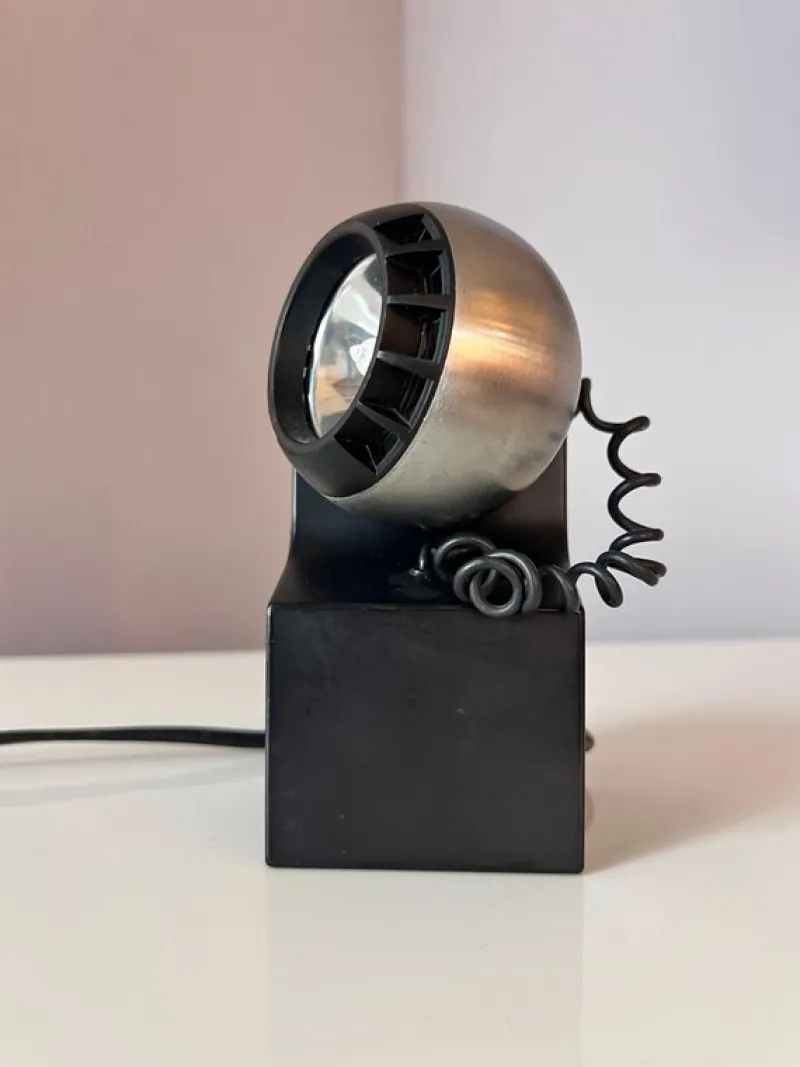 Pamono Model 41701 Table Lamp in Black and Silver with Ball Head from Osram> Table Lamps