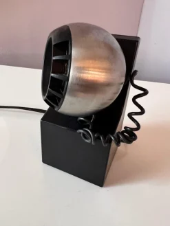 Pamono Model 41701 Table Lamp in Black and Silver with Ball Head from Osram><noscript><img width=
