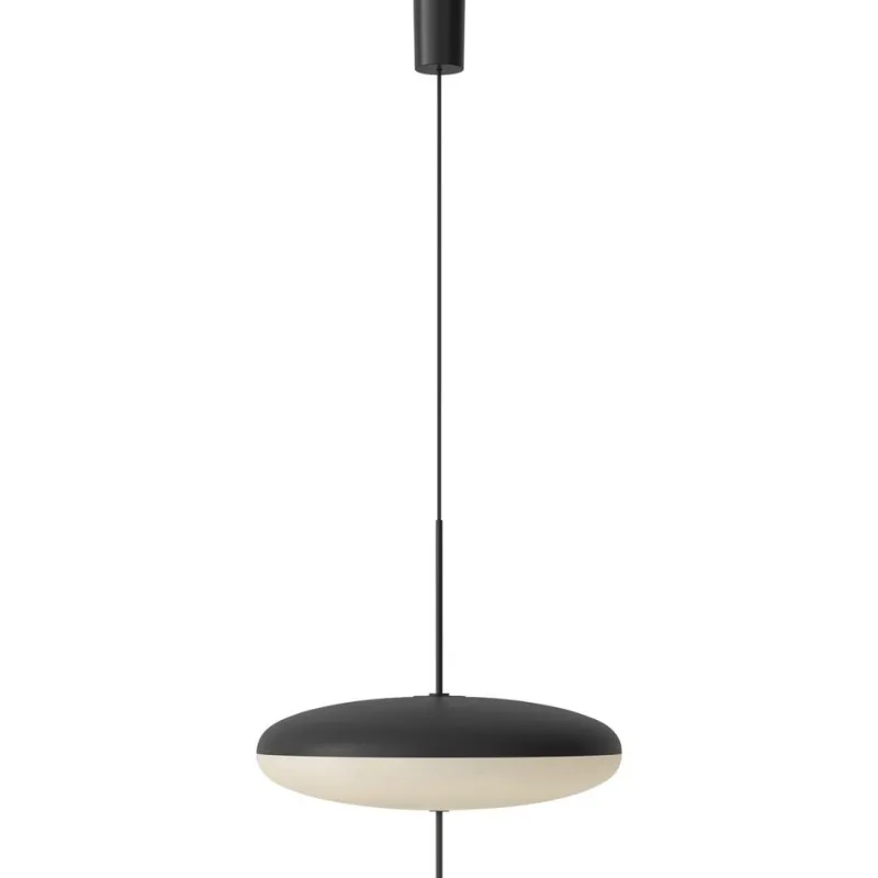 Pamono Model 2065 Table Lamp with Black White Diffuser, Black Hardware & Black Cable by Gino Sarfatti> Table Lamps