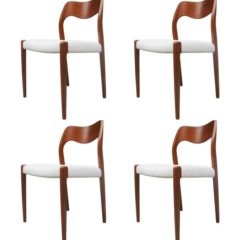 Sale Pamono Model 71 Teak Dining Chairs by Niels Otto Møller for J.L Møllers, 1951, Set of 4