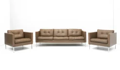 Pamono Model 446 Three-Seater Sofa and Club Chairs by Pierre Paulin for Artifort, 1960s, Set of 3> Living Room Sets