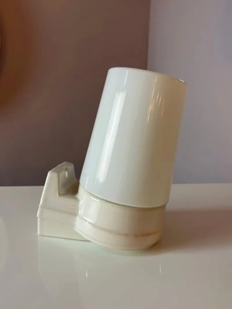 Pamono Model 6070 Wall Lamp in White by Sigvard Bernadotte for Ifö> Wall Lights & Sconces