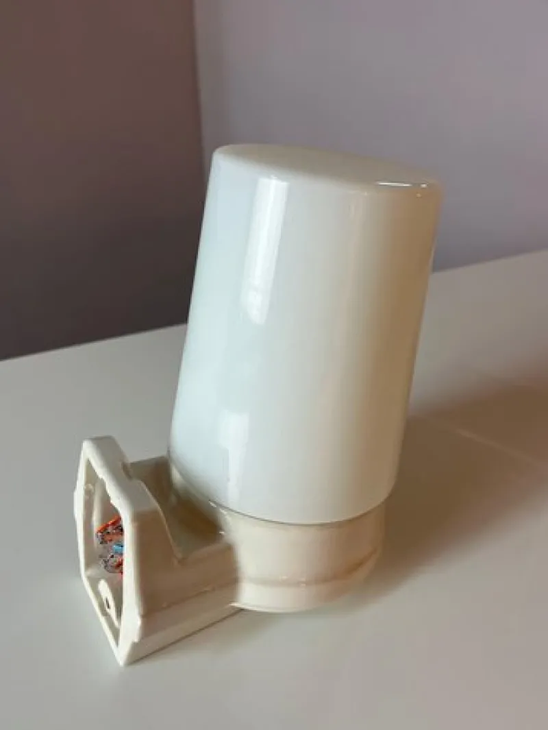 Pamono Model 6070 Wall Lamp in White by Sigvard Bernadotte for Ifö> Wall Lights & Sconces