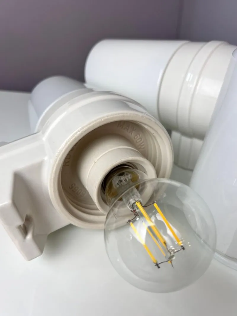 New Pamono Model 6065 Wall Lamp in White by Sigvard Bernadotte for Ifö