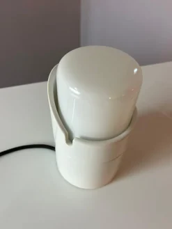 Pamono Model 6050 Wall Lamp in White by Sigvard Bernadotte for Ifö><noscript><img width=