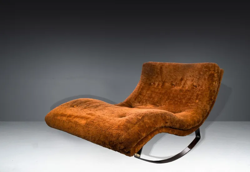Pamono Model 1264 Wave Chaise Lounge by Adrian Pearsall for Craft Associates, 1960s> Daybeds & Chaises Lounges