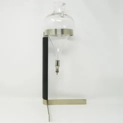 Pamono Model 5018 Wine Lifter in Stainless Steel with Black Leather Handle by Carl Auböck for Werkstätte Carl Auböck, 1970s