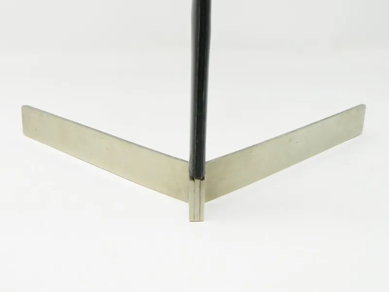 Pamono Model 5018 Wine Lifter in Stainless Steel with Black Leather Handle by Carl Auböck for Werkstätte Carl Auböck, 1970s