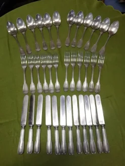 Pamono Model Chinon Cutlery Set from Christofle, France, 1930s, Set of 36> Cutlery & Serving Utensils