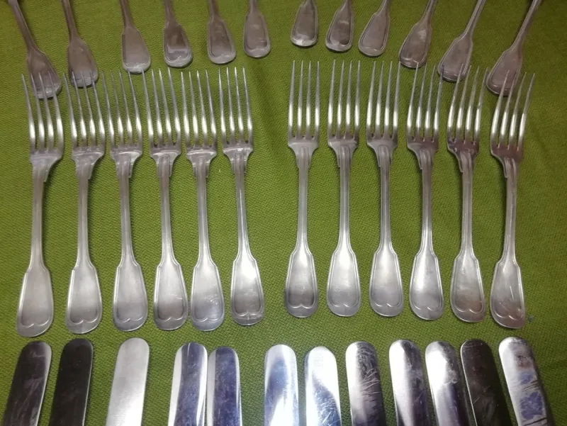 Pamono Model Chinon Cutlery Set from Christofle, France, 1930s, Set of 36> Cutlery & Serving Utensils