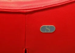 Pamono Model DS 151 Chaise Lounge in Red Leather and Steel by Jane Worthington for de Sede, Switzerland, 2000s><noscript><img width=