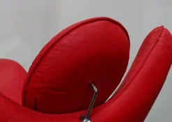 Pamono Model DS 151 Chaise Lounge in Red Leather and Steel by Jane Worthington for de Sede, Switzerland, 2000s><noscript><img width=