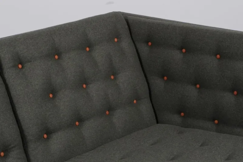 Pamono Model EJ315 2-Seater Sofa in Wool, Cherrywood and Leather by Erik Jørgensen, 2000s> Couches & Sofas