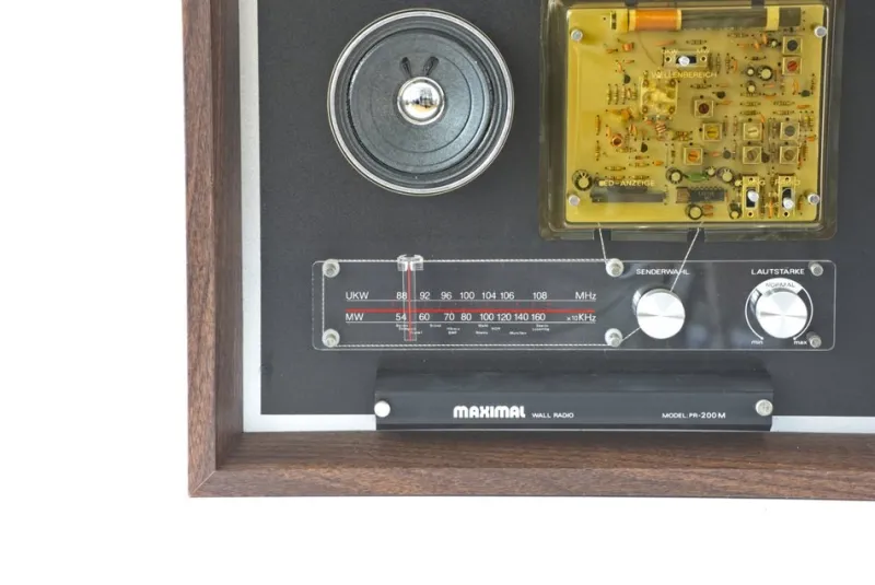 Sale Pamono Model Maximal Pr 200 M Wall Radio, Taiwan, 1980s