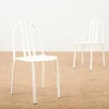 Outlet Pamono Model No. 222 Chairs in White Lacquered Tubular Steel by Robert Mallet Stevens for Mobilor, 1928, Set of 2
