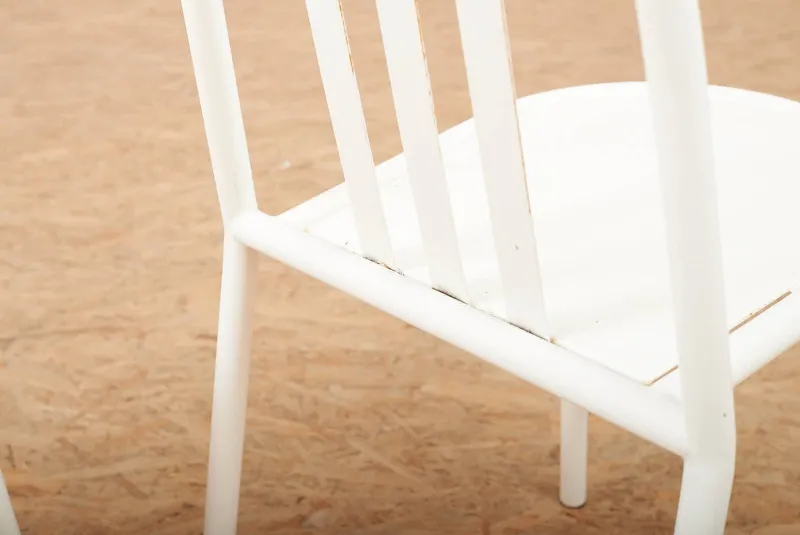 Outlet Pamono Model No. 222 Chairs in White Lacquered Tubular Steel by Robert Mallet Stevens for Mobilor, 1928, Set of 2