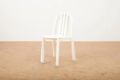 Outlet Pamono Model No. 222 Chairs in White Lacquered Tubular Steel by Robert Mallet Stevens for Mobilor, 1928, Set of 2