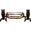 Sale Pamono Model Owl Iron Fire Dogs with Grate, 1920s