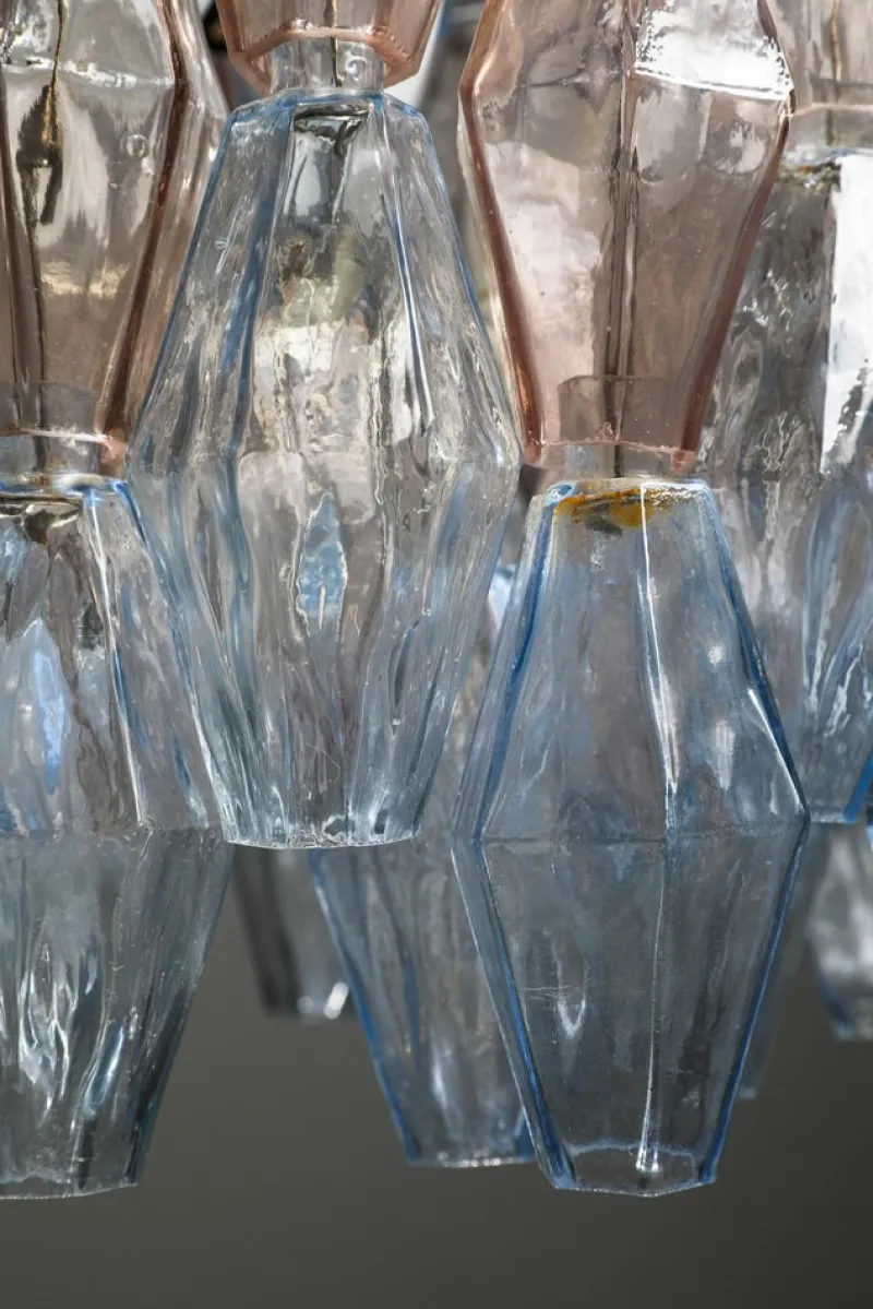Pamono Model Poliedri Chandelier by Carlo Scarpa for Venini, 1955> Ceiling Lights