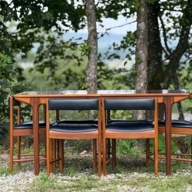 Pamono Model T3 Extending Dining Table in Walnut by Tom Robertson for McIntosh, 1970s> Dining Tables & Sets