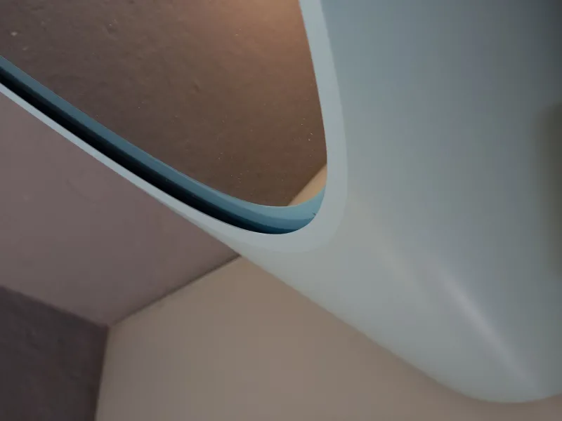 Pamono Model Unghia Nail or Lipstick Floor Mirror in Light Blue> Mirrors