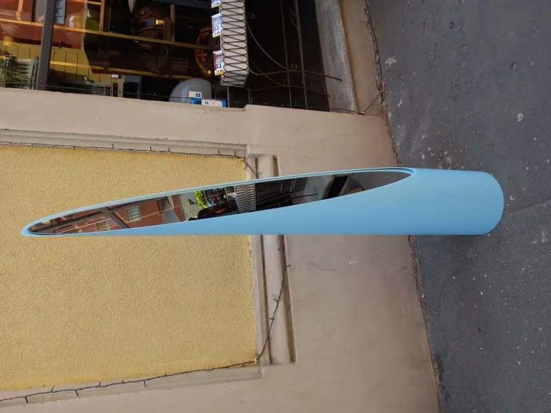 Pamono Model Unghia Nail or Lipstick Floor Mirror in Light Blue> Mirrors