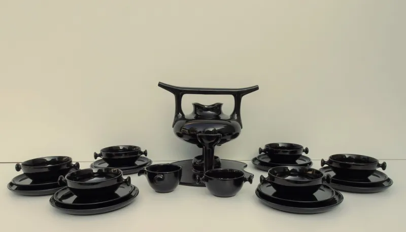 Pamono Model Zen Tea Service by Luigi Colani, Friesland, Germany, 1980s, Set of 23> Coffee & Tea Service