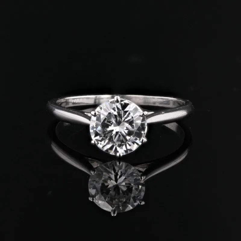 Pamono Modern 1.21 Carat e.vs1 Diamond 18 Karat White Gold Solitaire Ring> Rings