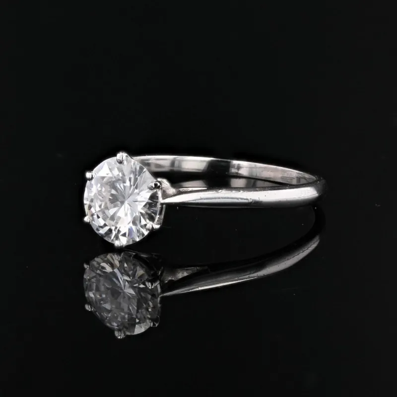 Pamono Modern 1.21 Carat e.vs1 Diamond 18 Karat White Gold Solitaire Ring> Rings