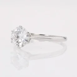 Pamono Modern 1.21 Carat e.vs1 Diamond 18 Karat White Gold Solitaire Ring><noscript><img width=