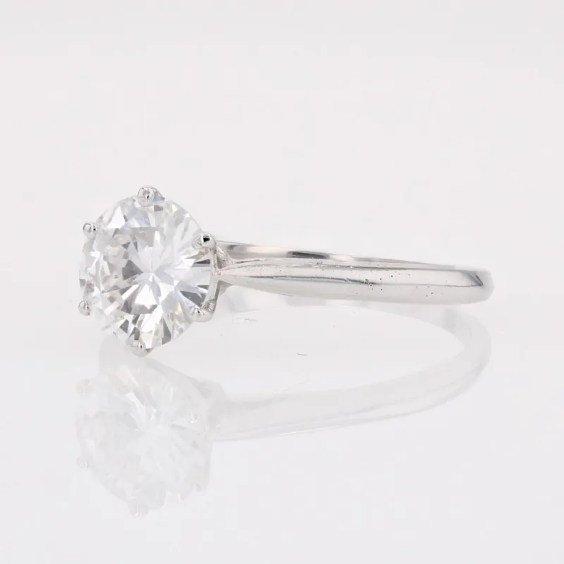 Pamono Modern 1.21 Carat e.vs1 Diamond 18 Karat White Gold Solitaire Ring> Rings