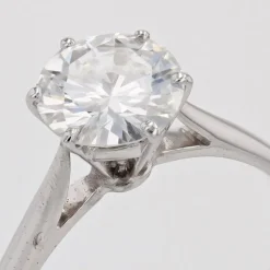 Pamono Modern 1.21 Carat e.vs1 Diamond 18 Karat White Gold Solitaire Ring><noscript><img width=