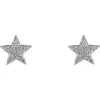 Sale Pamono Modern 18 Karat White Gold and Diamond Star Stud Earrings, Set of 2