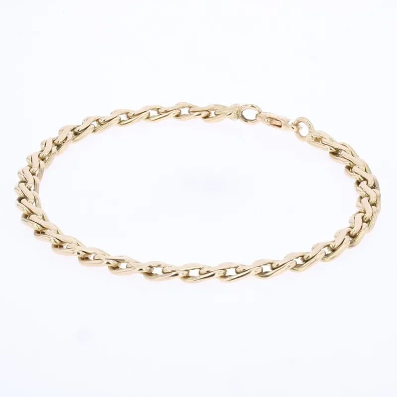 Pamono Modern 18 Karat Yellow Gold Oval Twisted Links Bracelet> Bracelets