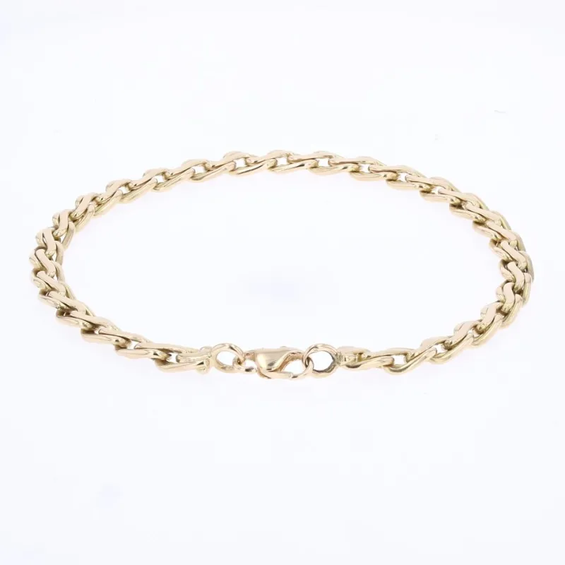 Pamono Modern 18 Karat Yellow Gold Oval Twisted Links Bracelet> Bracelets