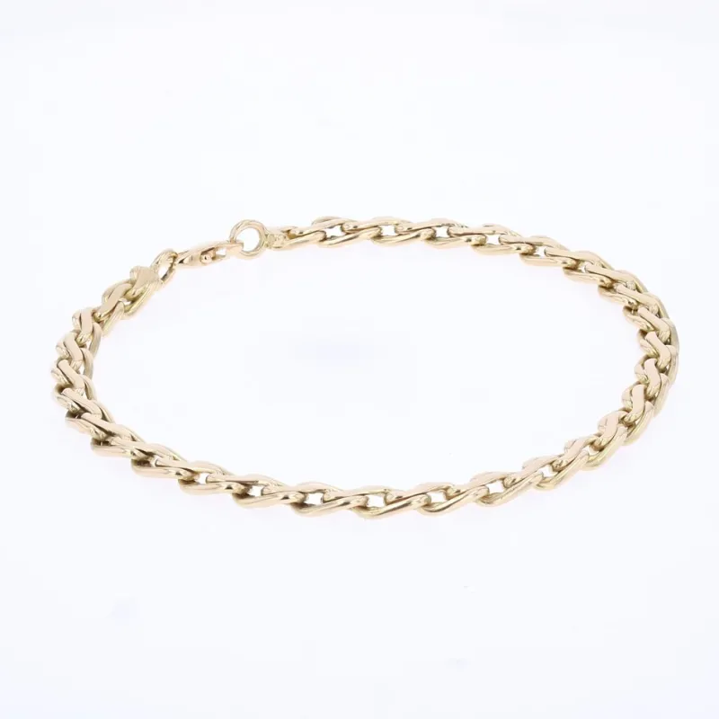 Pamono Modern 18 Karat Yellow Gold Oval Twisted Links Bracelet> Bracelets