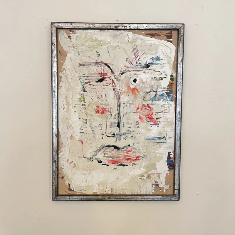 Pamono Modern Abstract Painting, Acrylic on Wood, Framed> Abstraction