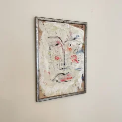 Pamono Modern Abstract Painting, Acrylic on Wood, Framed><noscript><img width=