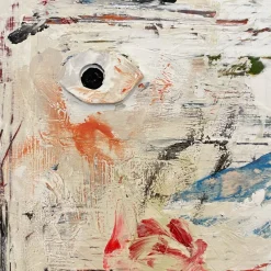 Pamono Modern Abstract Painting, Acrylic on Wood, Framed><noscript><img width=